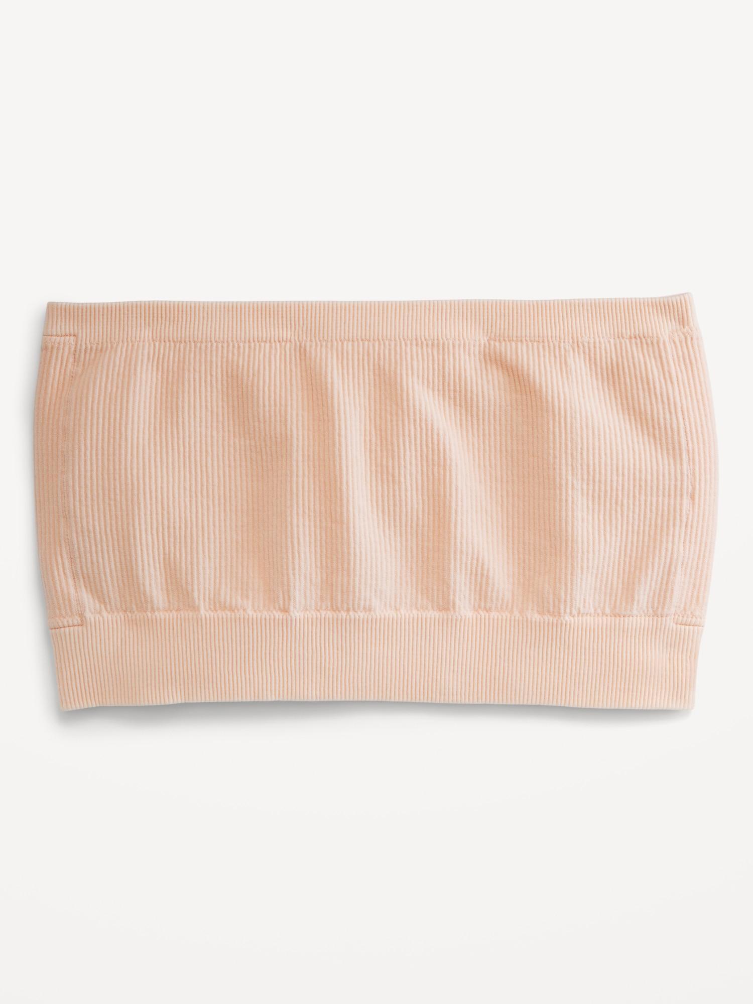 Seamless Ribbed Longline Bandeau Bra Product Image