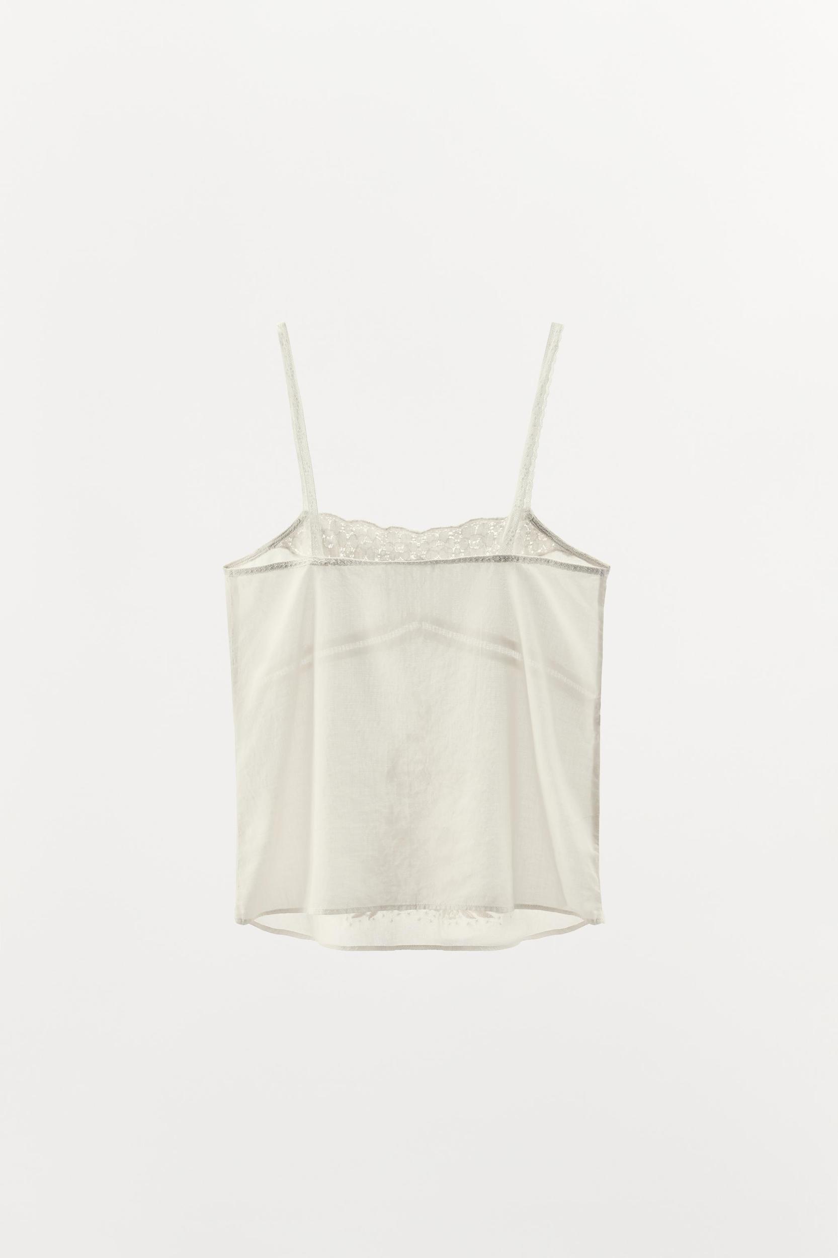 EMBROIDERED BEADED STRAPPY TOP Product Image