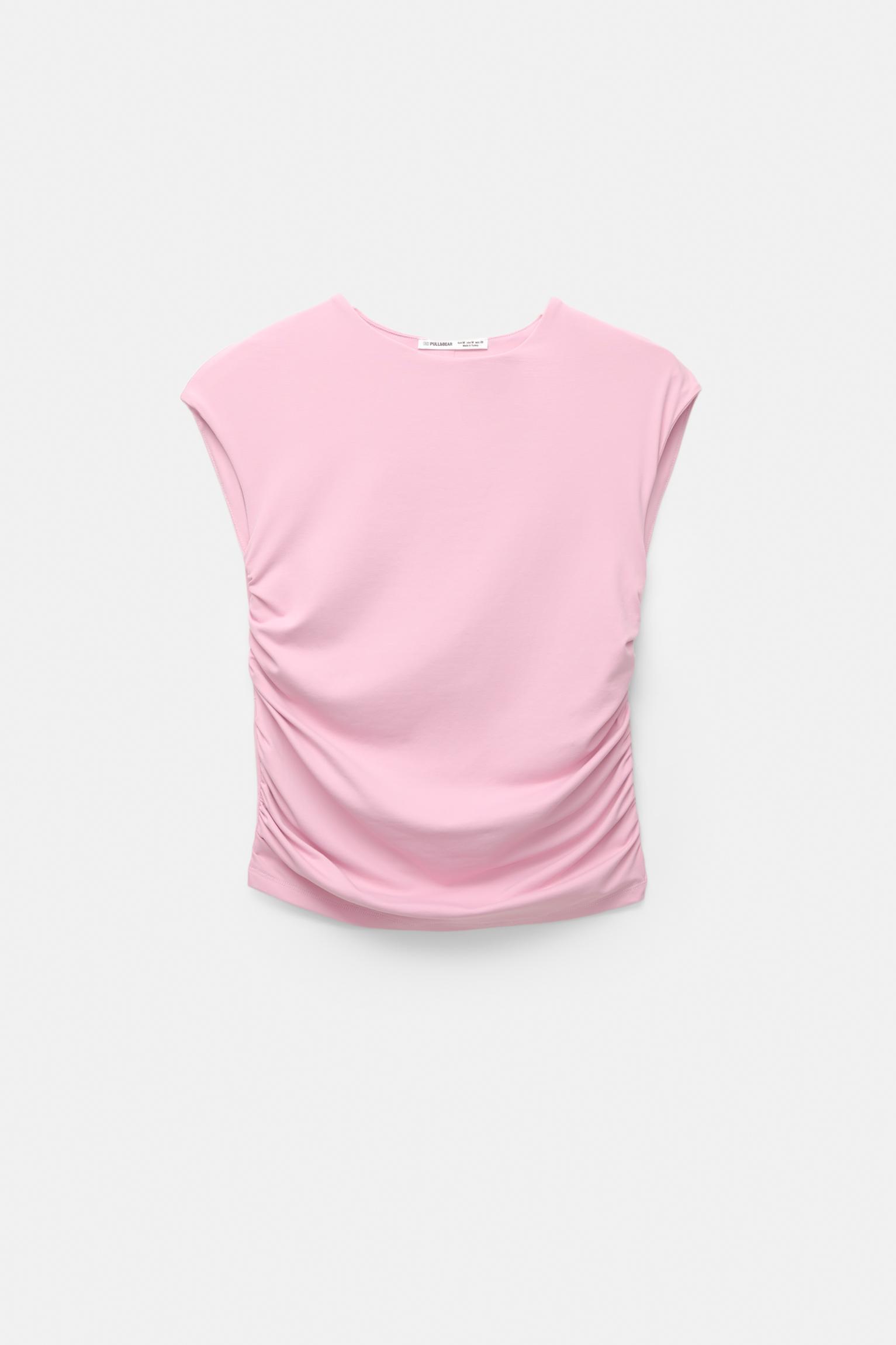 Gathered polyamide cut-out top Product Image