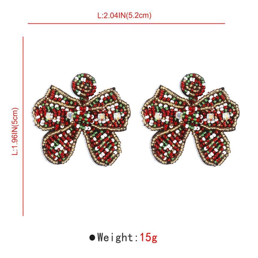 Beaded Bow Drop Earring Product Image