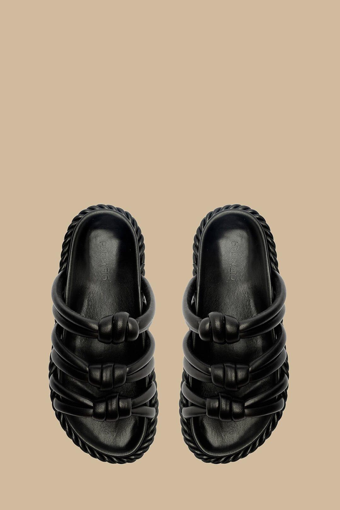 Black Tie Flat Sandal Product Image