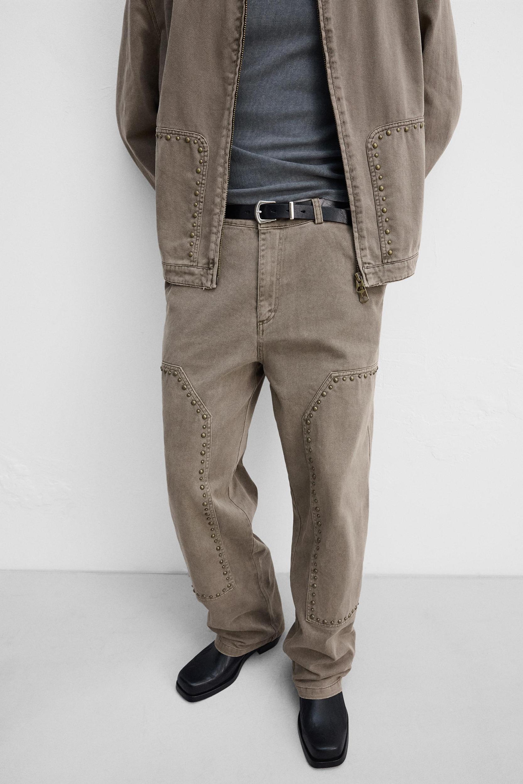 RELAXED FIT STUDDED PANTS Product Image