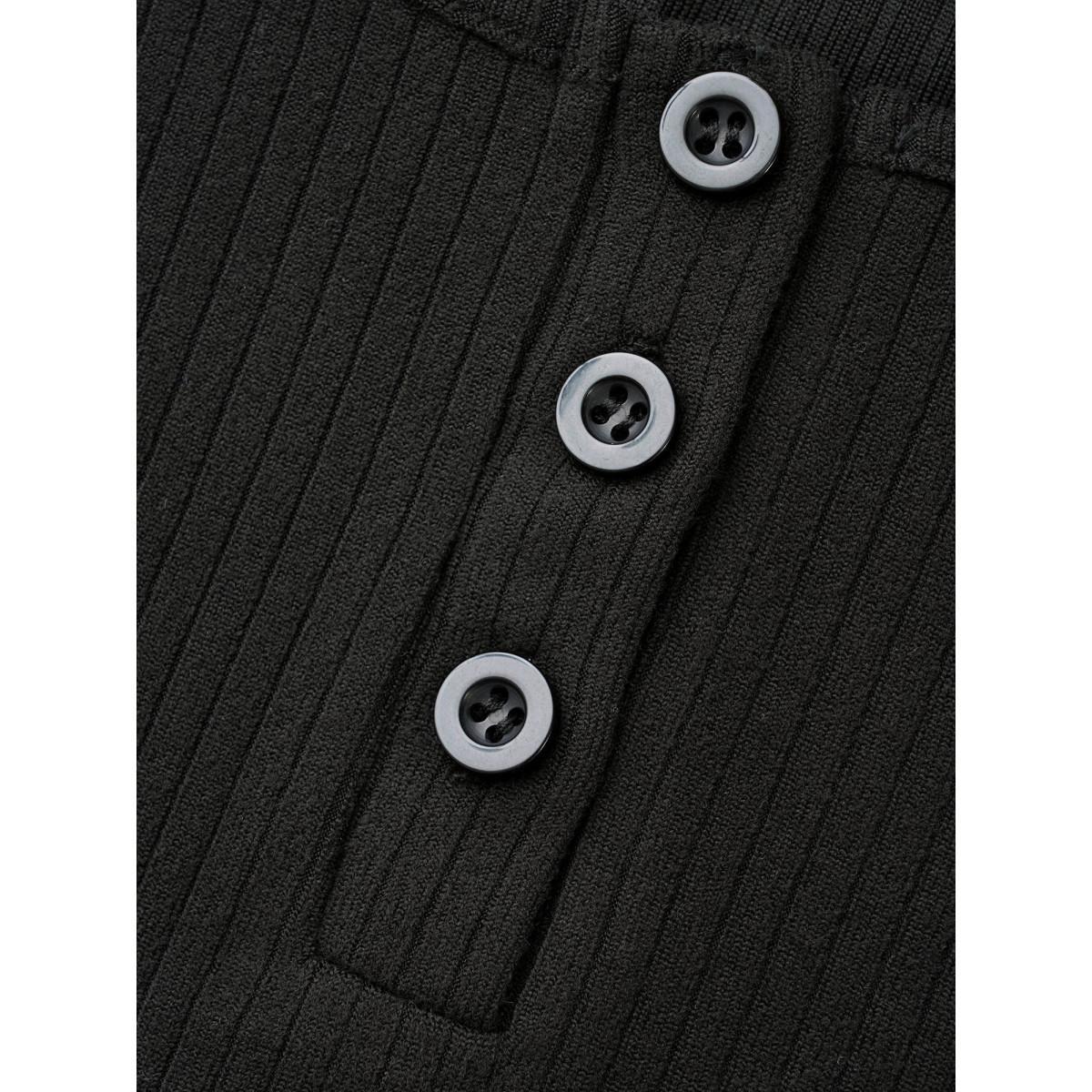 Plus Size Solid Waist Tie Midi Dress Black Women Casual Texture Knit Dresses Bloomchic 12/L Product Image