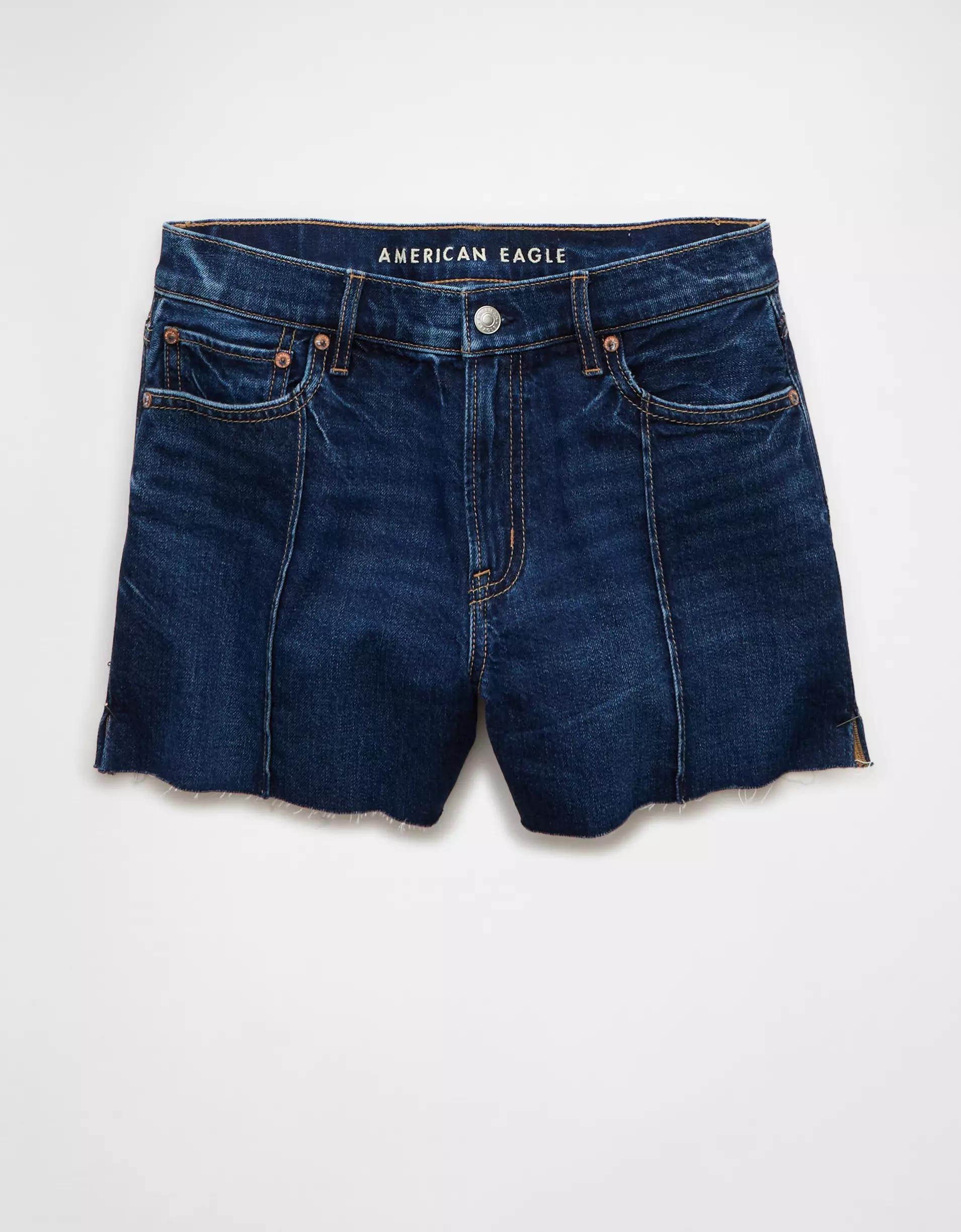 AE Strigid Super High-Waisted Relaxed Denim Short Product Image