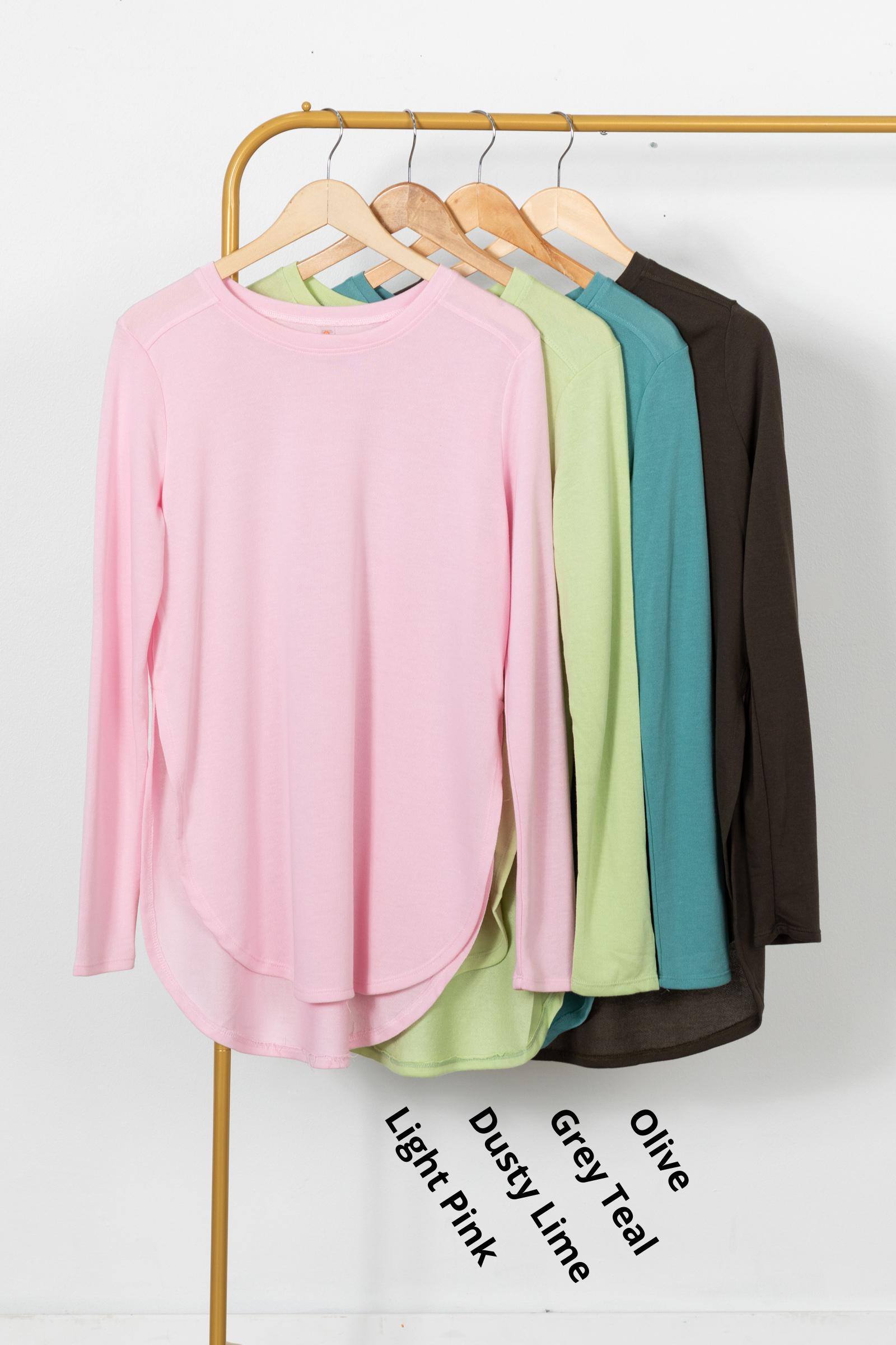 Long Sleeve Flow Top With Side Slits Product Image