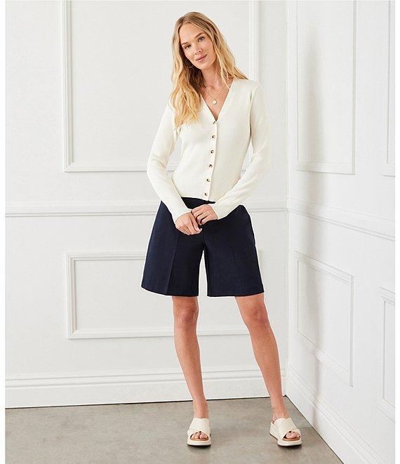 Karen Kane Double Stretch Twill A-Line Shorts Product Image