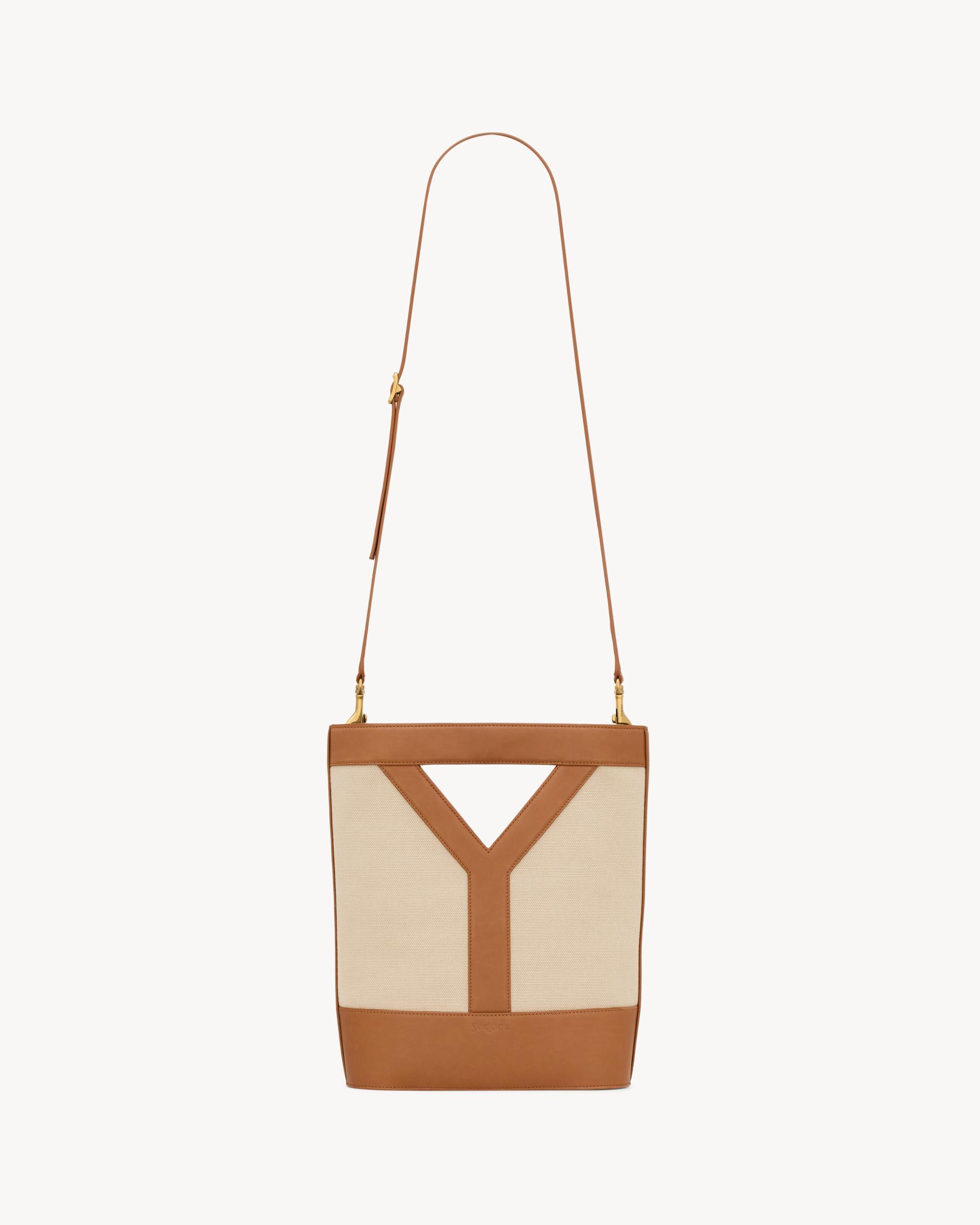 Y small bucket in canvas and leather Product Image