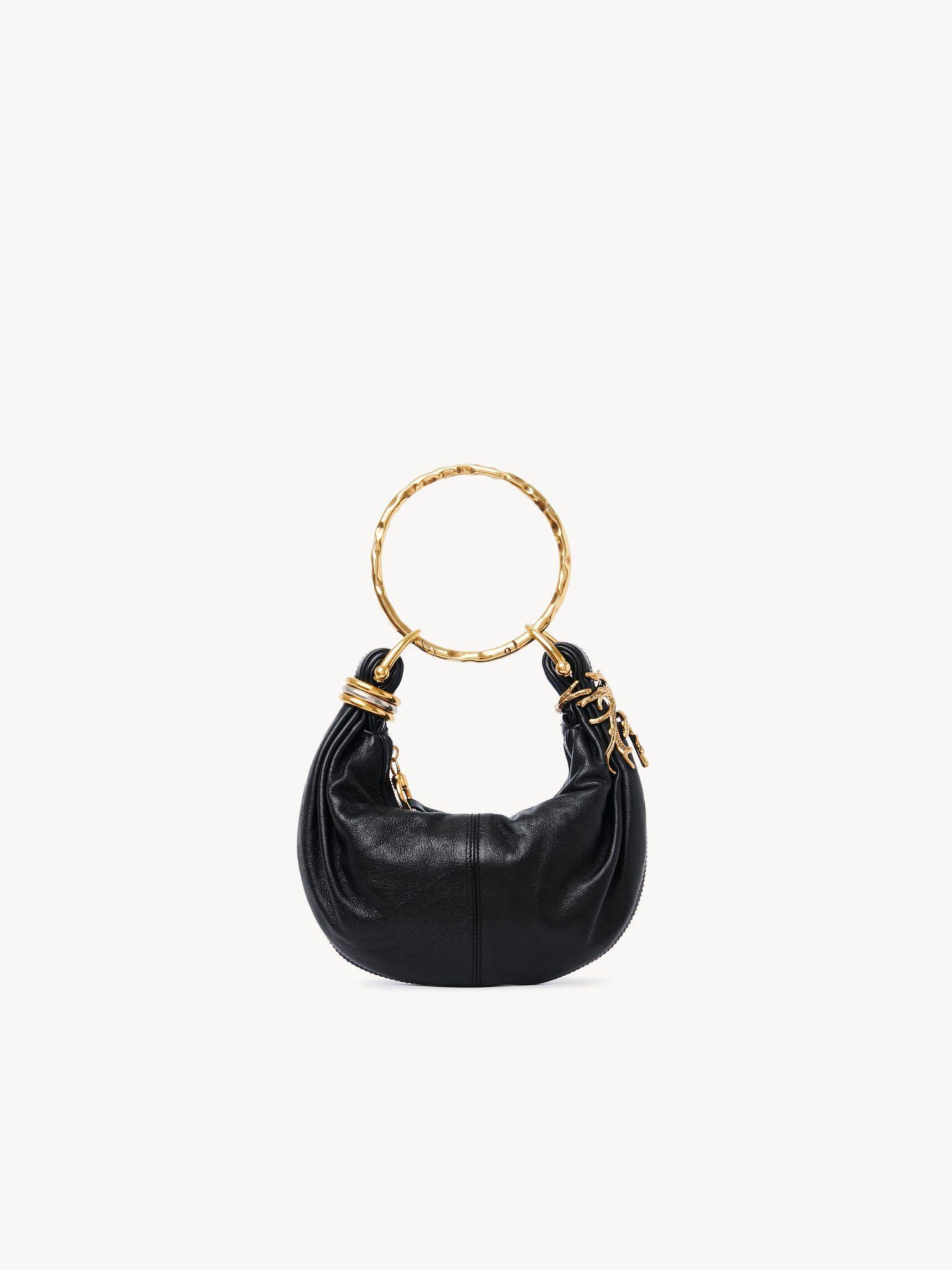 Mini Bracelet Hobo bag in grained leather Product Image