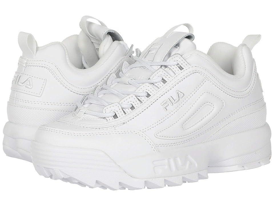 Fila Disruptor II Premium Sneakers White/White/White 9 Product Image