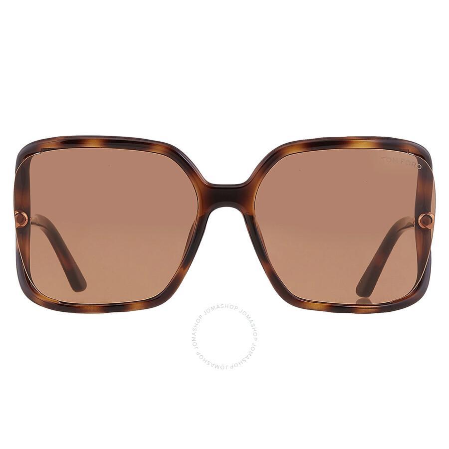 TOM FORD Solange Brown Butterfly Ladies Sunglasses Ft1089 52e 60 Product Image