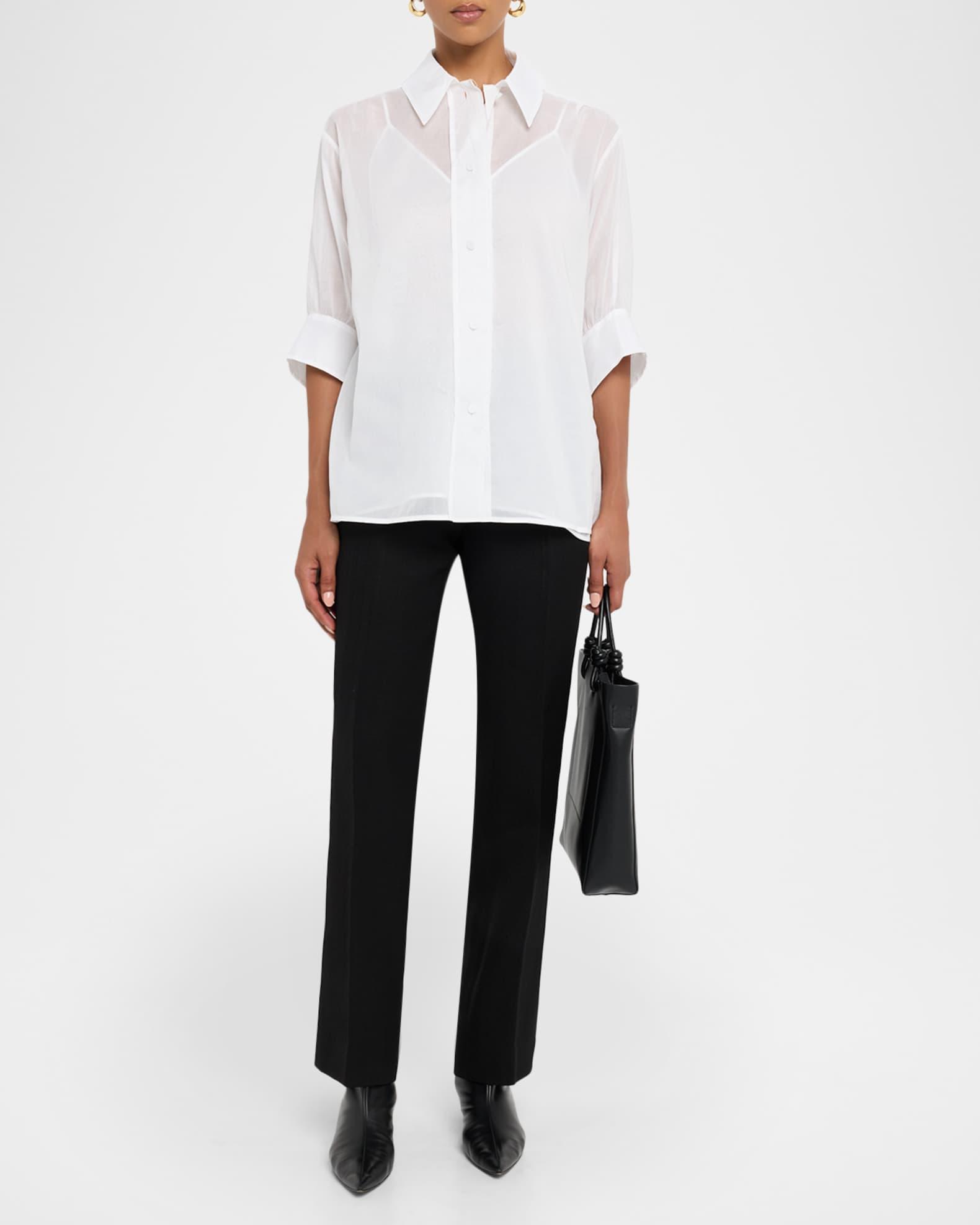 Slim-Leg Split-Hem Trousers Product Image