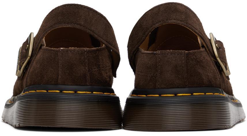 DR. MARTENS' Brown Isham Slingback Mules In Dark Brown Desert Oa Product Image