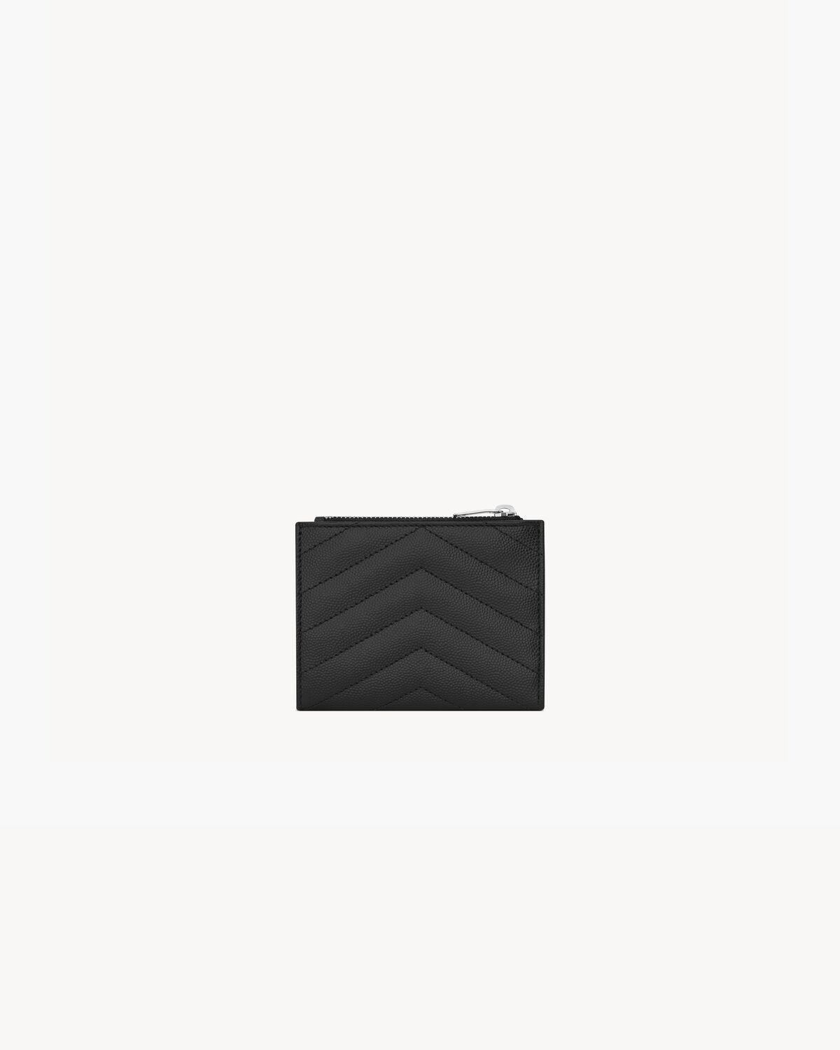 CASSANDRE MATELASSÉ bi-fold wallet in grain de poudre leather | Saint Laurent | YSL.com Product Image