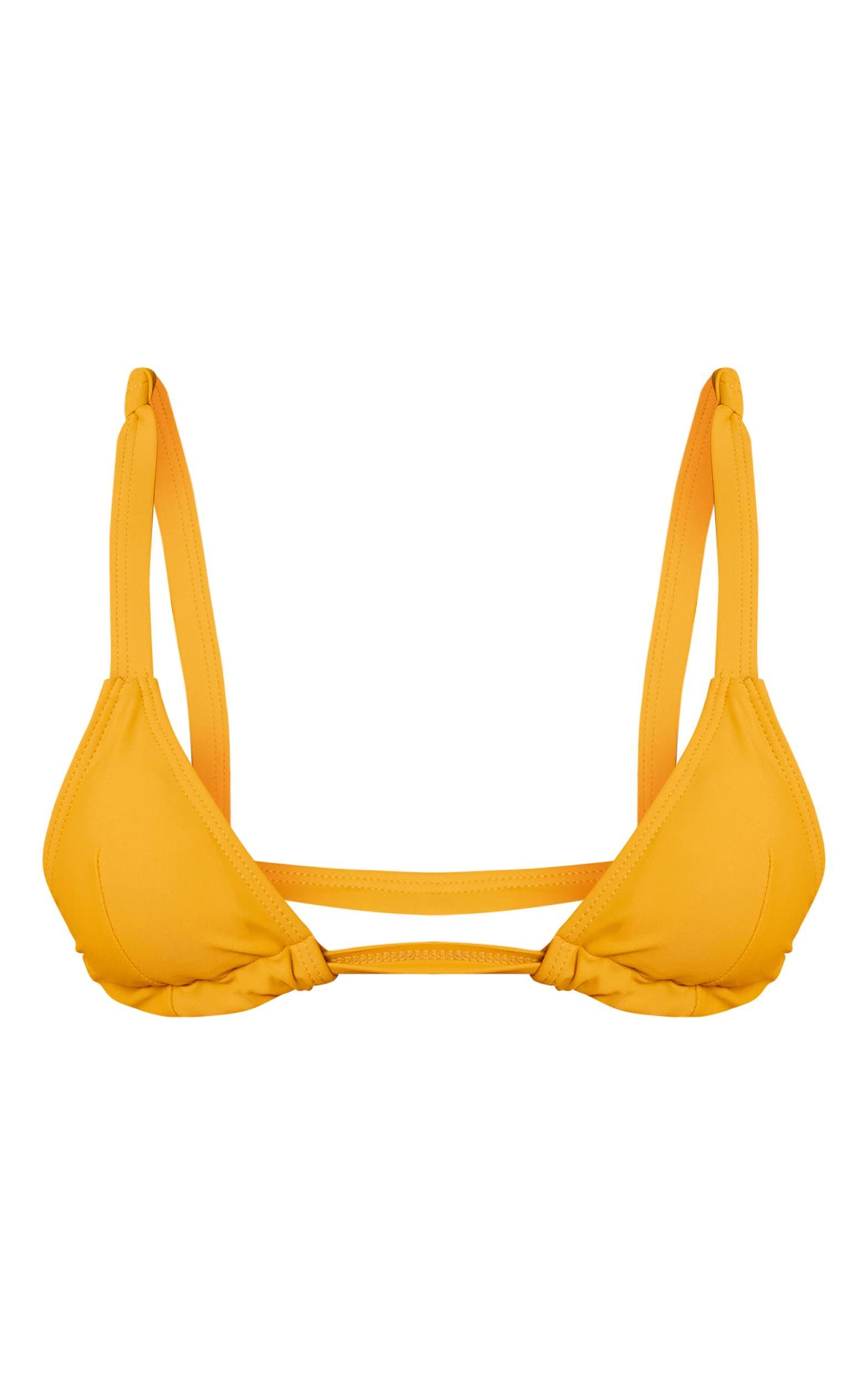 Mustard Micro Triangle Bikini Top Product Image