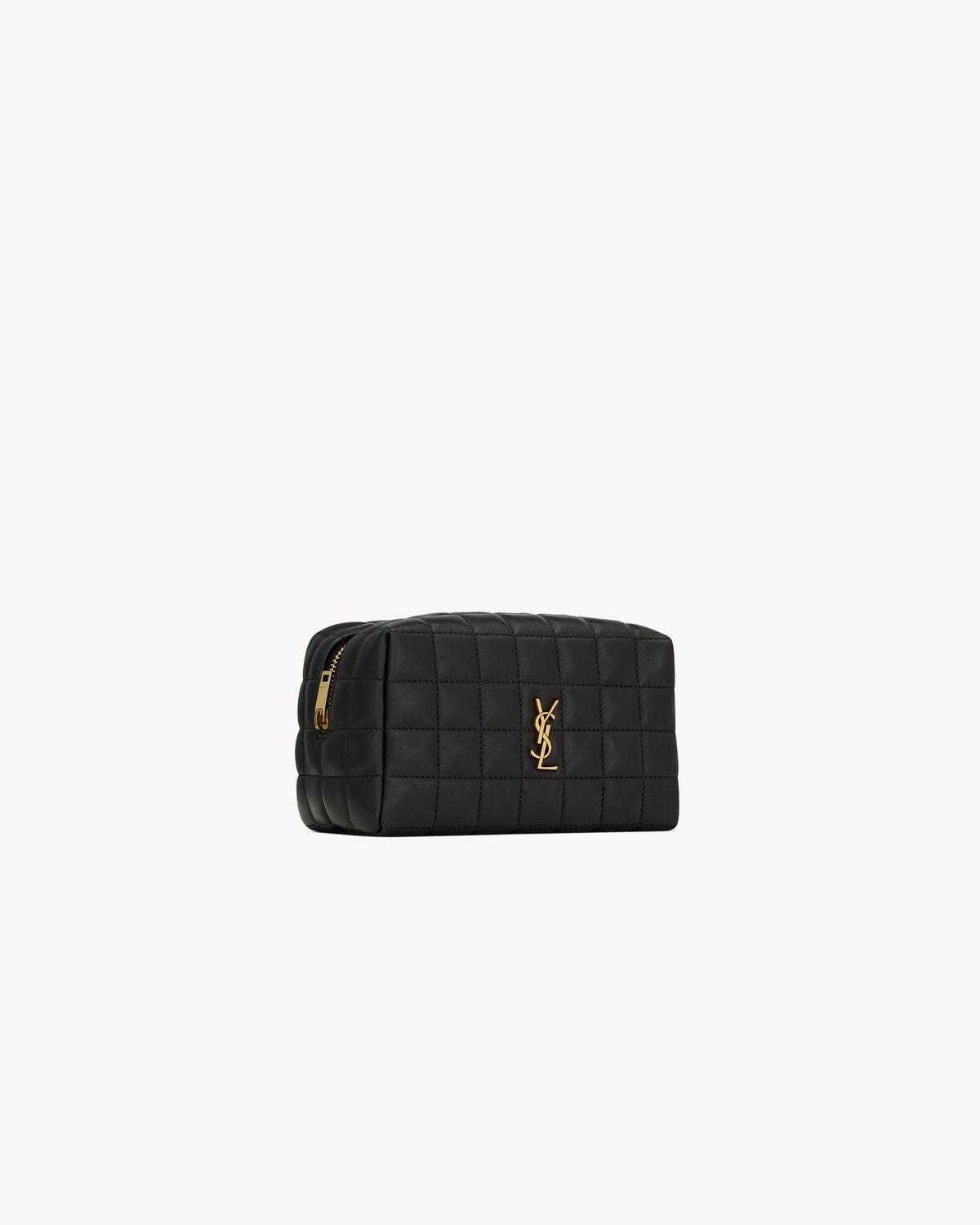 CASSANDRE MATELASSÉ FRAGMENTS CARD CASE IN GRAIN DE POUDRE LEATHER | Saint Laurent | YSL.com Product Image