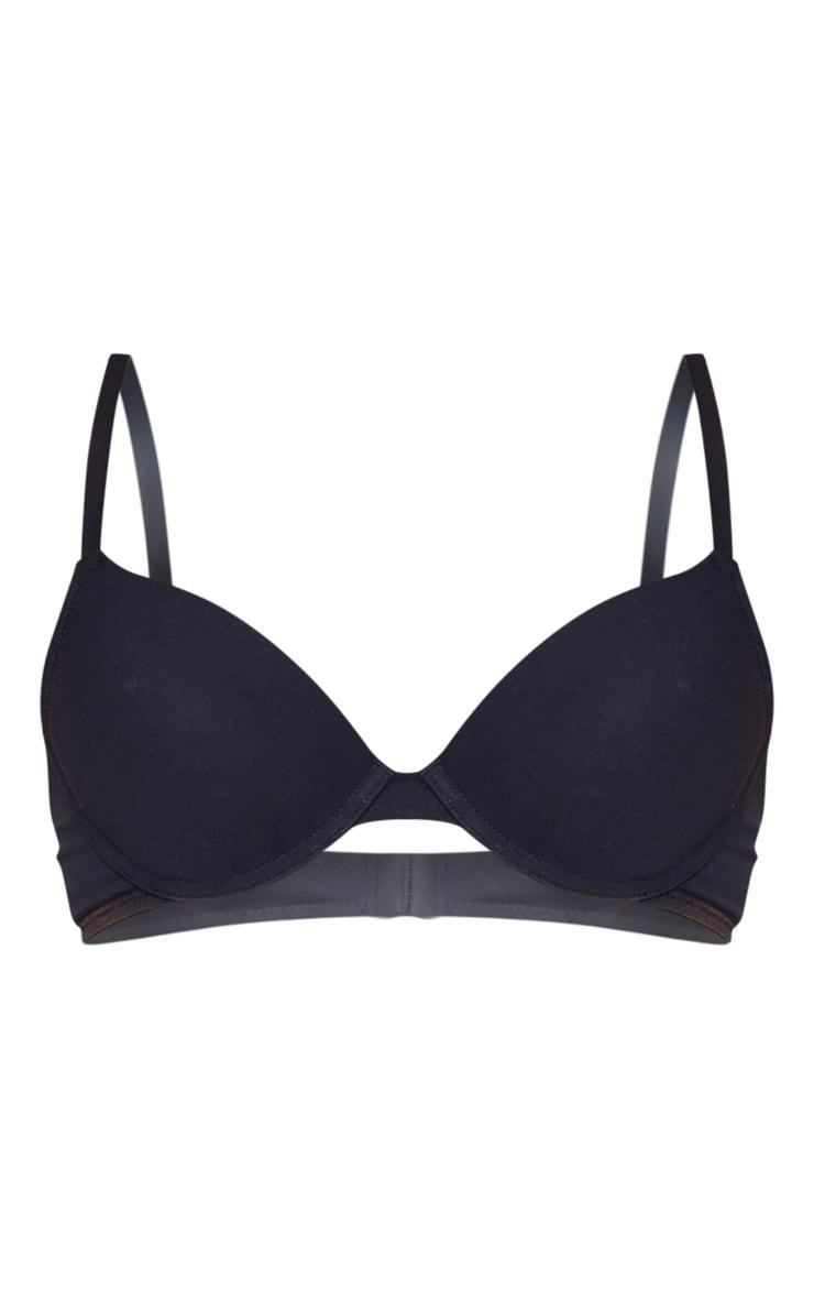 Black Soft Touch Full Coverage T-shirt Cup Size Bra Product Image