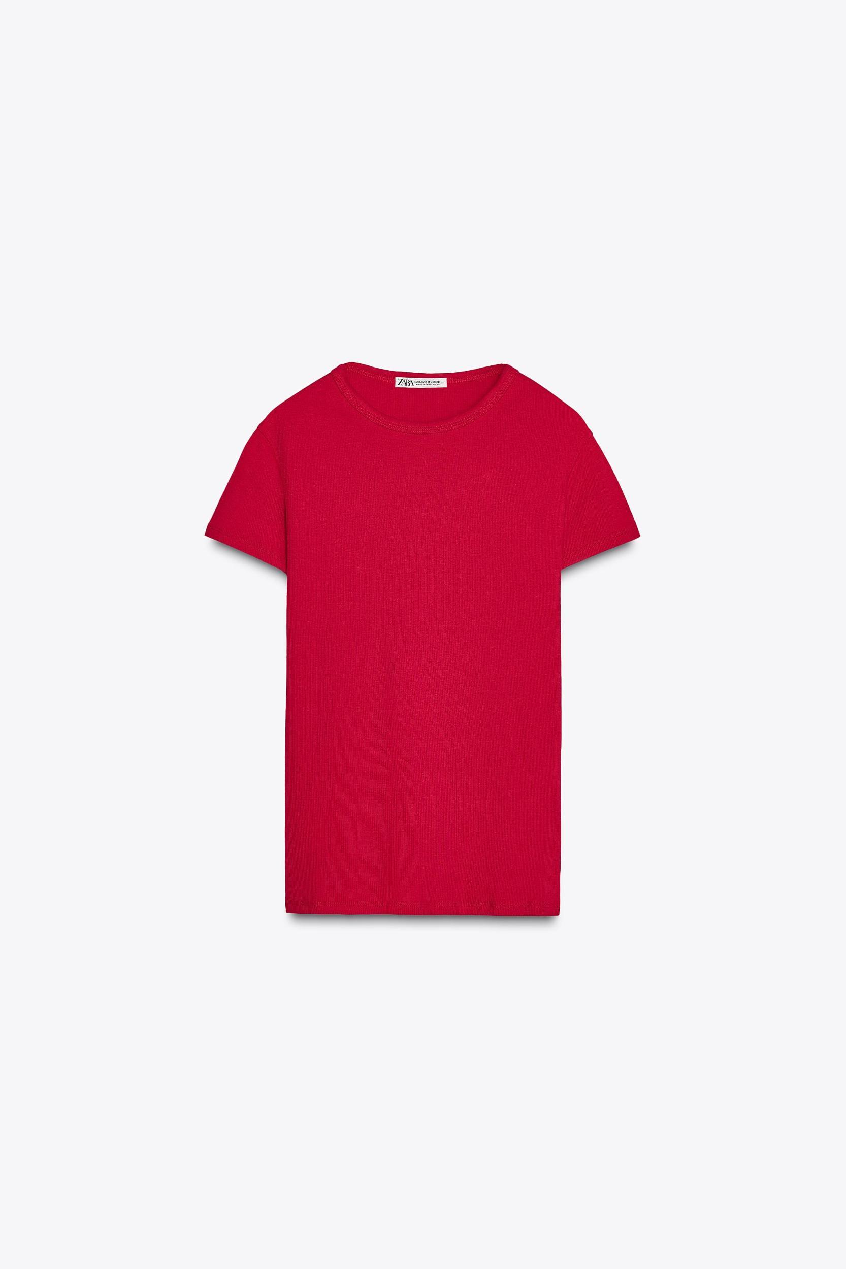 SHORT SLEEVE RIB TOP Product Image