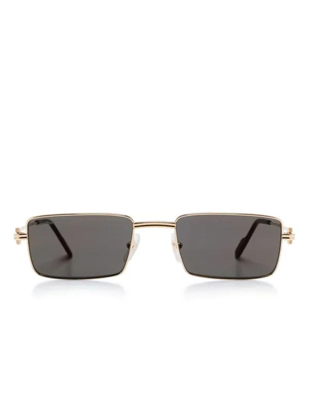 CARTIER Sonnenbrille Mit Eckigem Gestell In Gold Product Image