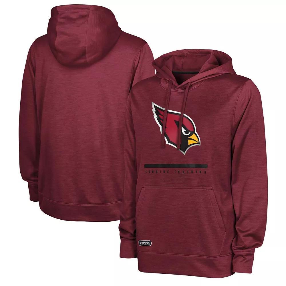 Men's Cardinal Arizona Cardinals Speed Drill Streak Pullover Hoodie, Size: Large, Red Product Image