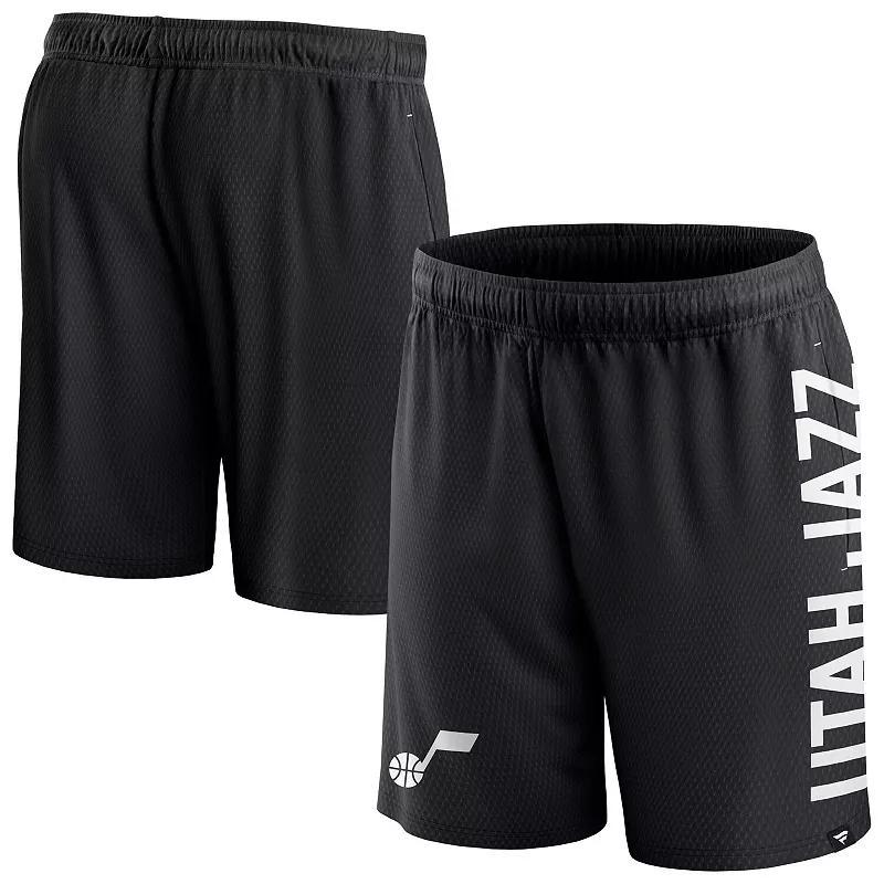 Mens Fanatics Branded Black Utah Jazz Post Up Mesh Shorts Product Image