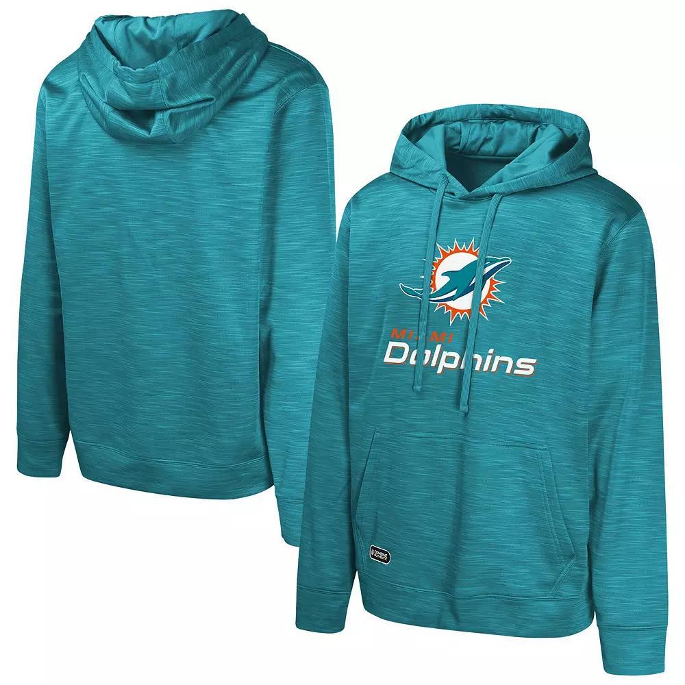 Men's Aqua Miami Dolphins Streak Fleece Pullover Hoodie,  Product Image
