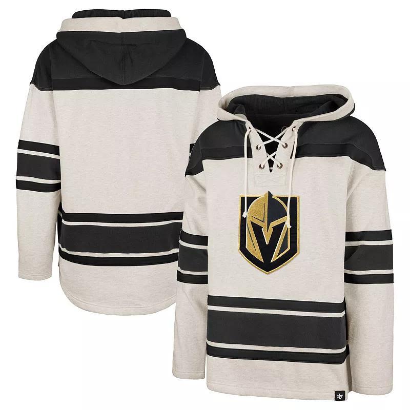 Mens 47 Oatmeal Vegas Golden Knights Rockaway Lace-Up Pullover Hoodie Product Image