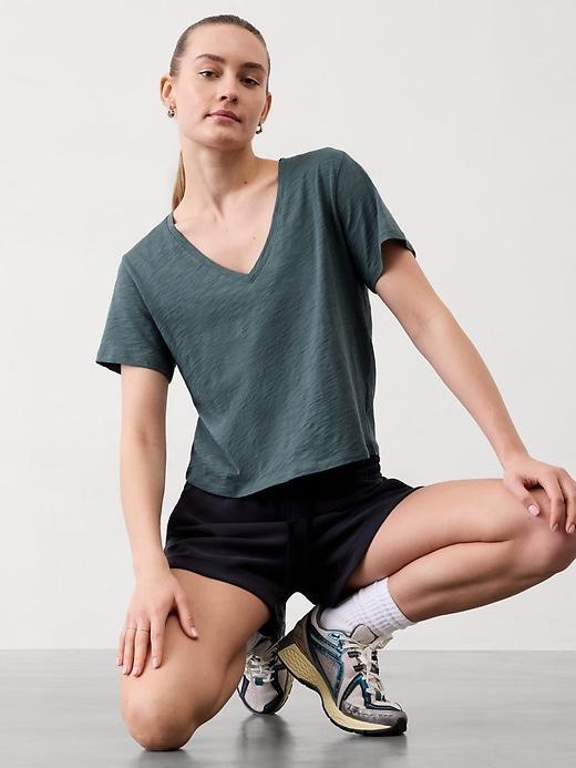 Essential Slub V-Neck Tee Product Image