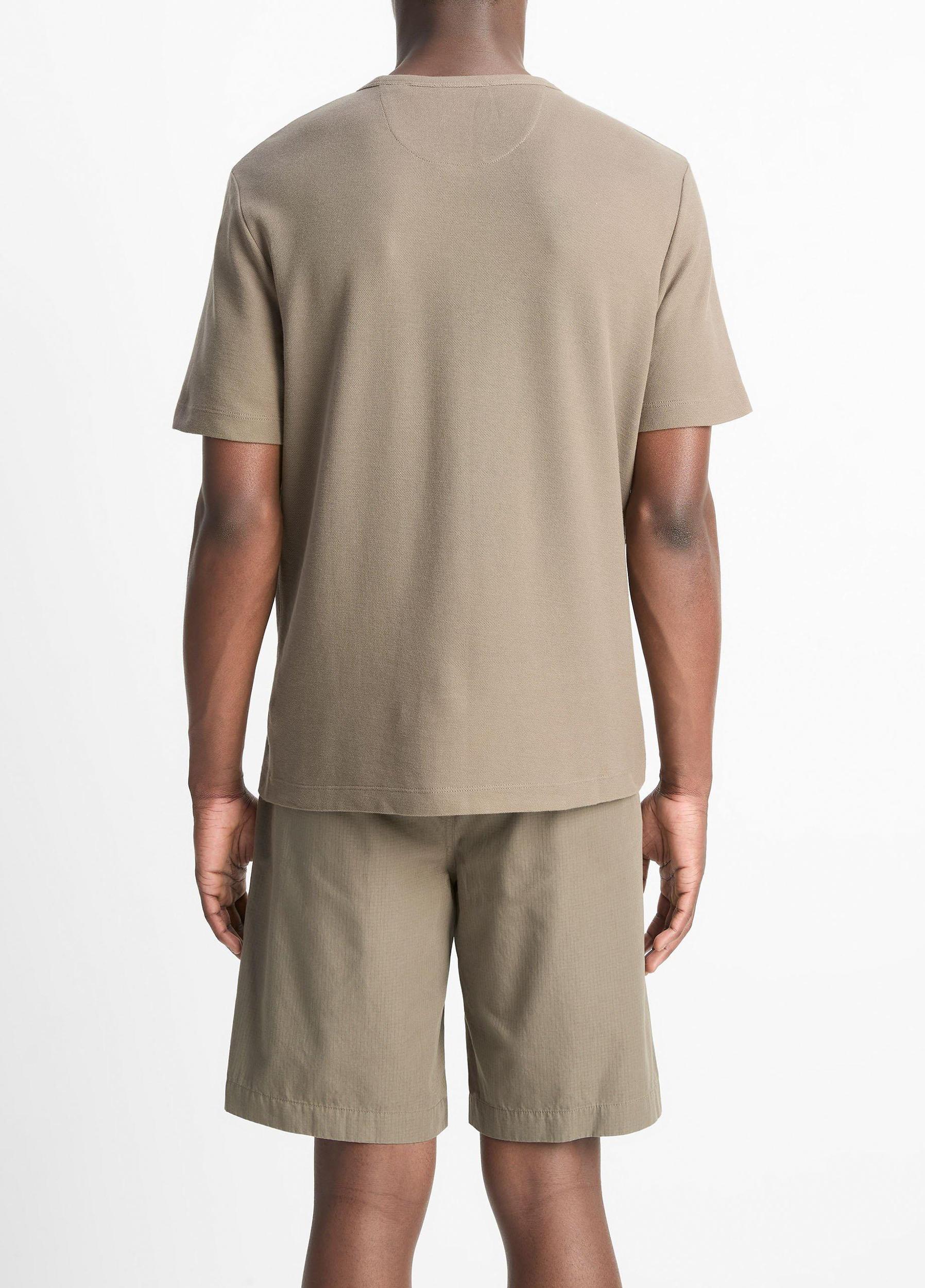 Pima Cotton Piqué Crew Neck T-Shirt Product Image