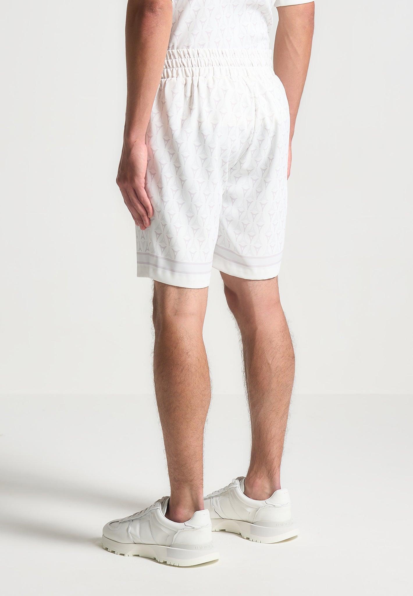 Eiffel Monogram Shorts - White Male Product Image
