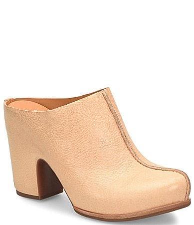 Kork-Ease Sagano Leather Block Heel Mules Product Image