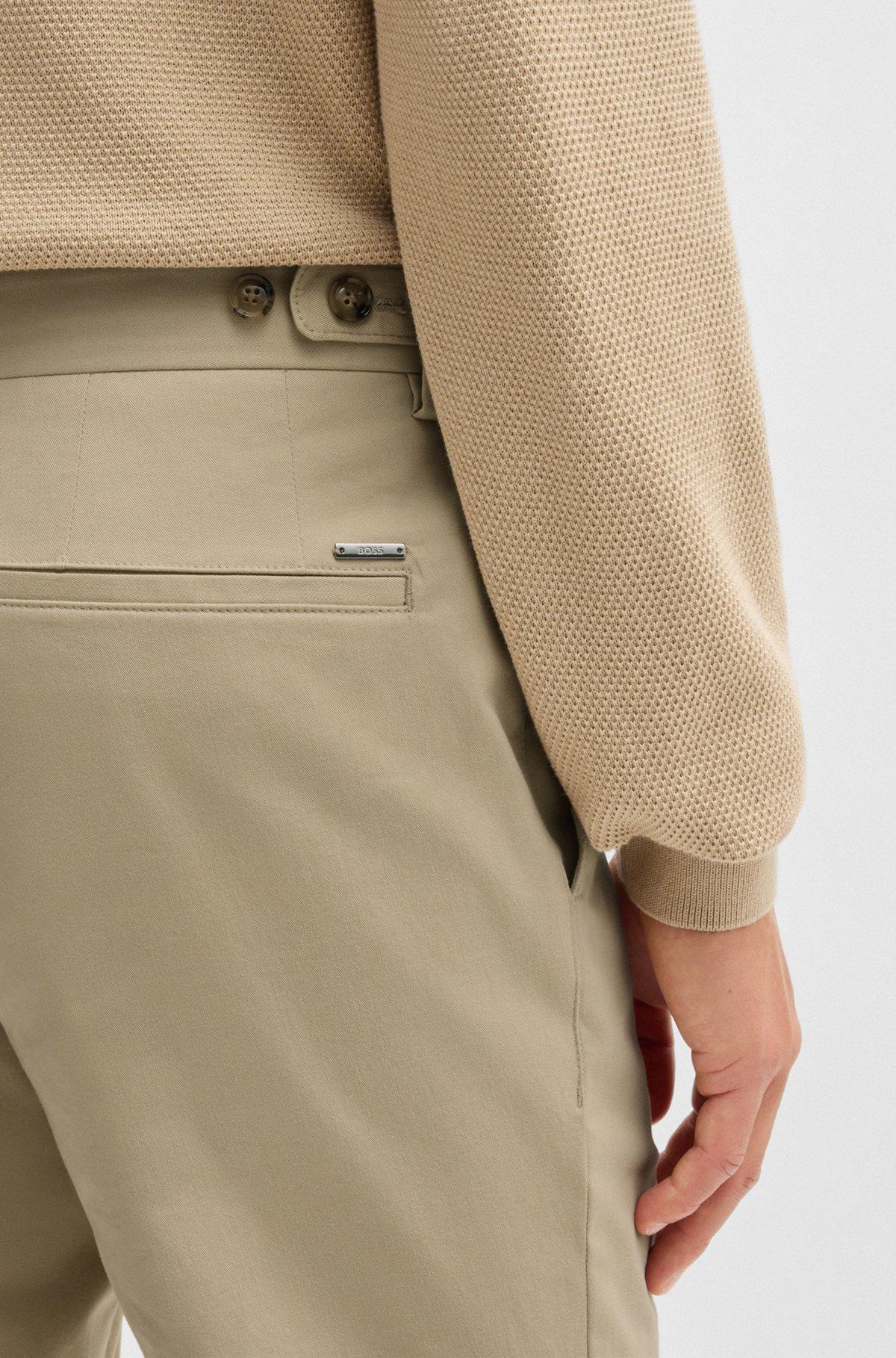 Slim-fit trousers in washable stretch cotton Product Image