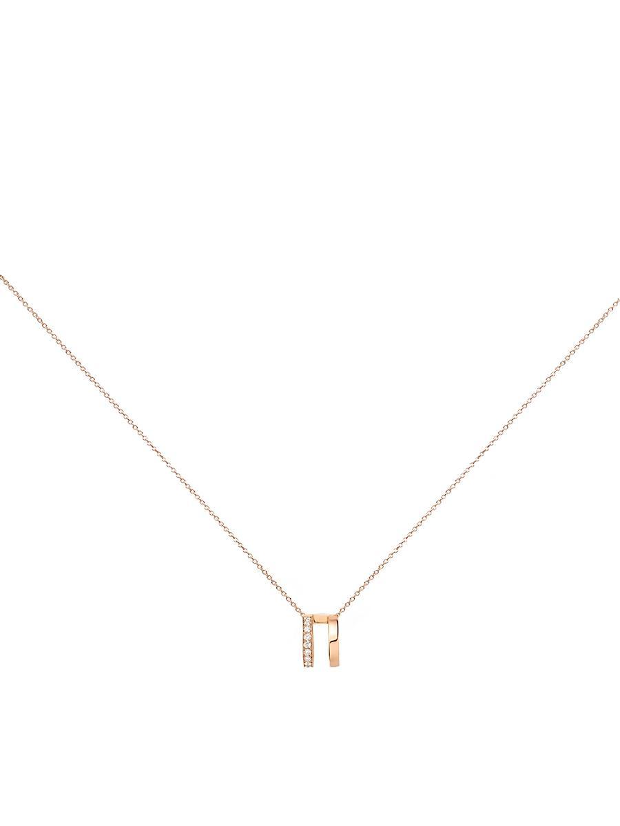 Womens Serti Sur Vide 18K Rose Gold & 0.3 TCW Diamond Pendant Necklace Product Image