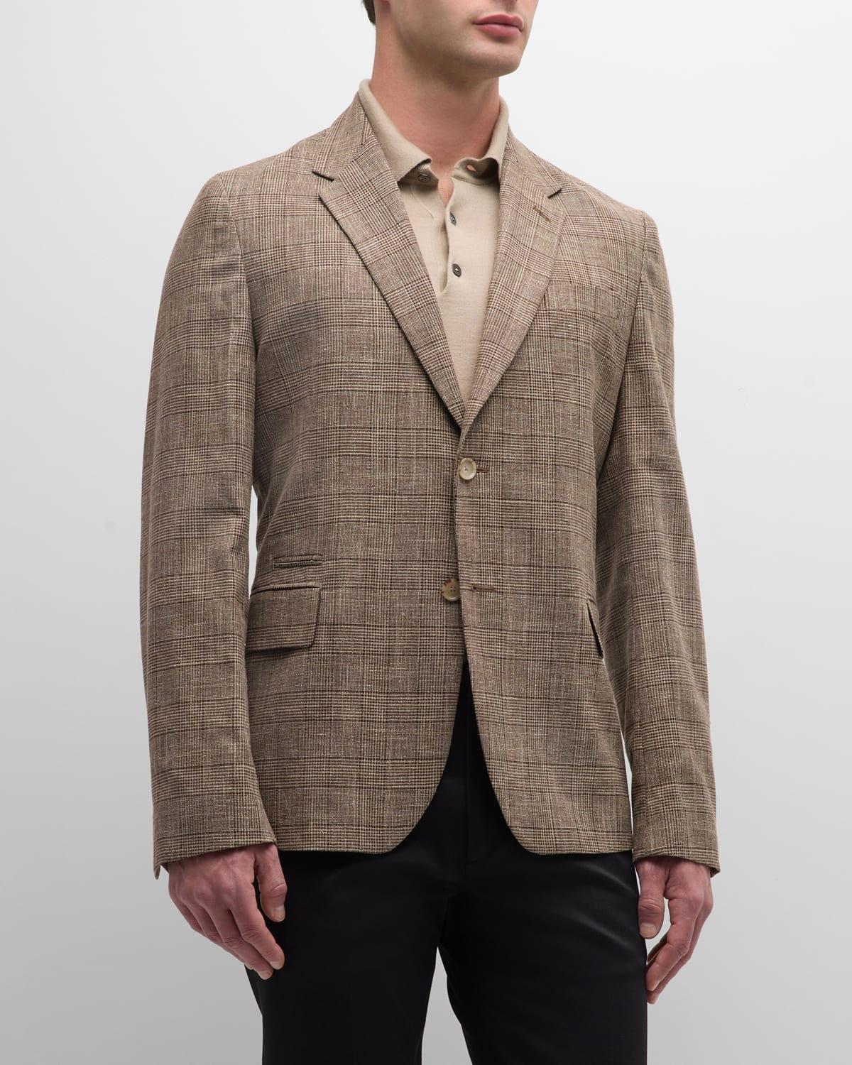 Men's Glen Check Two-Button Sport Coat Product Image