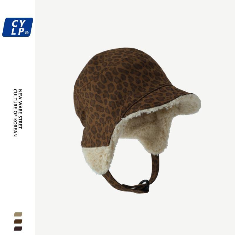 Leopard Print Trapper Hat Product Image