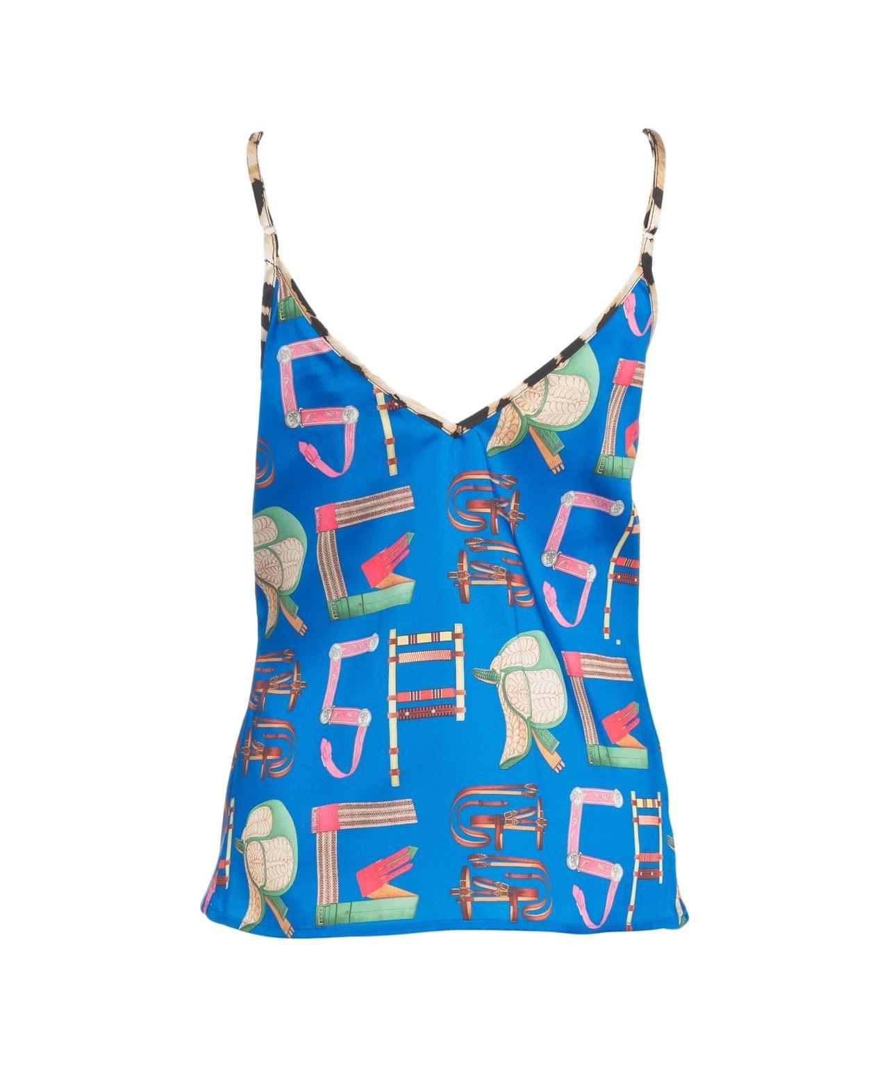 Satin camisole with print Product Image