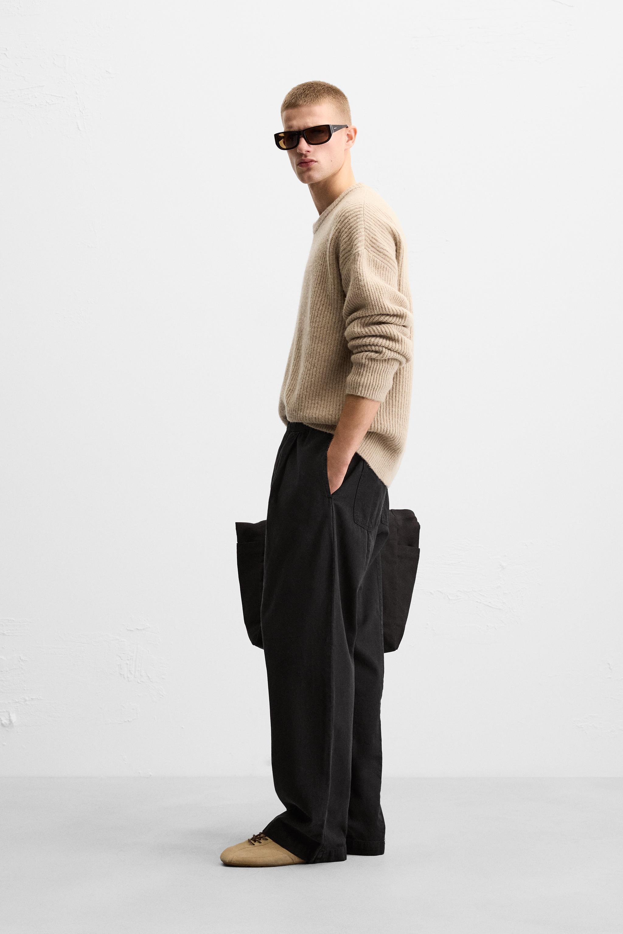 COTTON - LINEN PLEATED PANTS Product Image