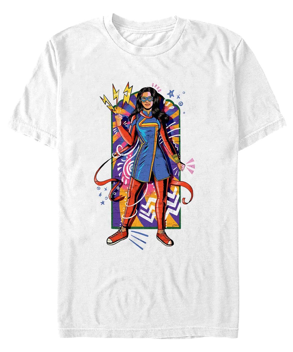 Men's Marvel Ms. Marvel Full Portrait of Kamala Tee, Size: Large, White Product Image