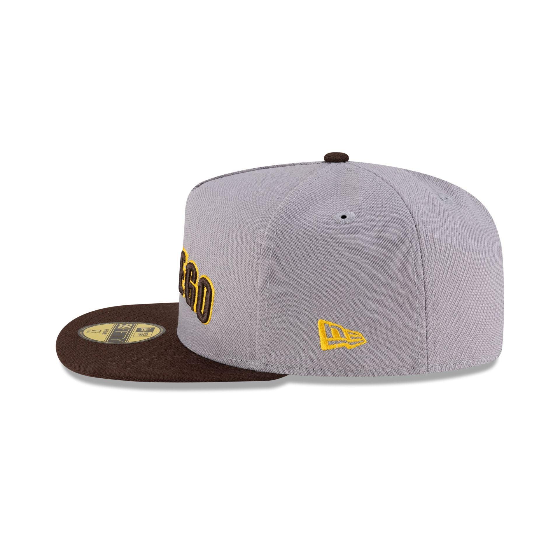 Just Caps League Sidepatch Gray San Diego Padres 59FIFTY A-Frame Fitted Hat Male Product Image
