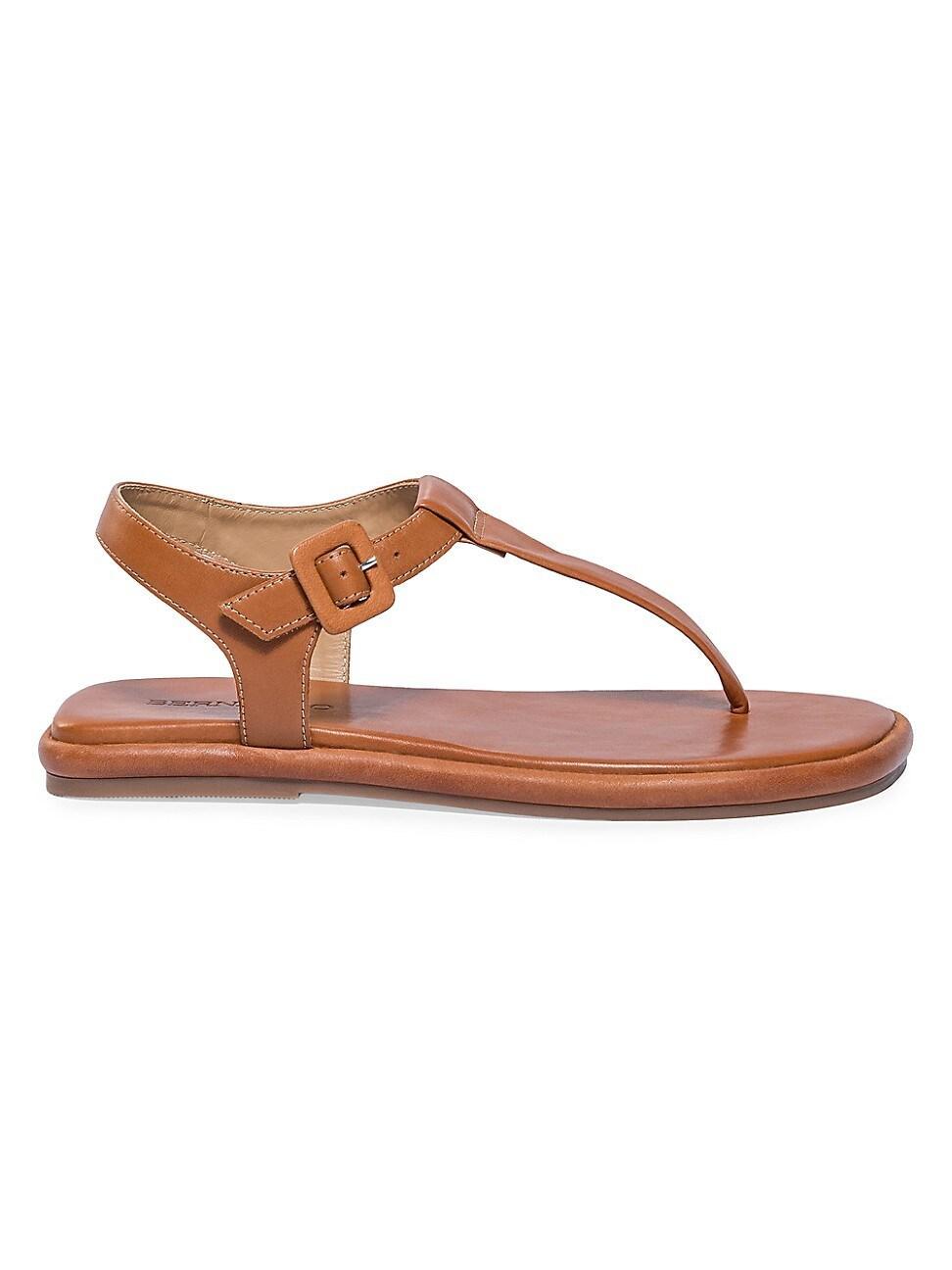 Leather Ankle-Strap Thong Sandals Product Image