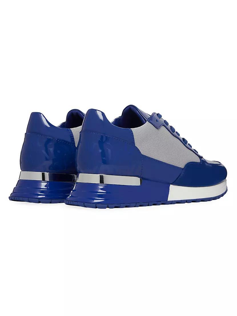 Mens Popham Patent Leather & Mesh Low-Top Sneakers Product Image