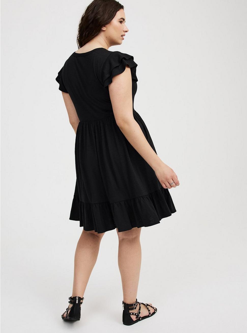 Double Ruffle Sleeve Mini Dress Product Image