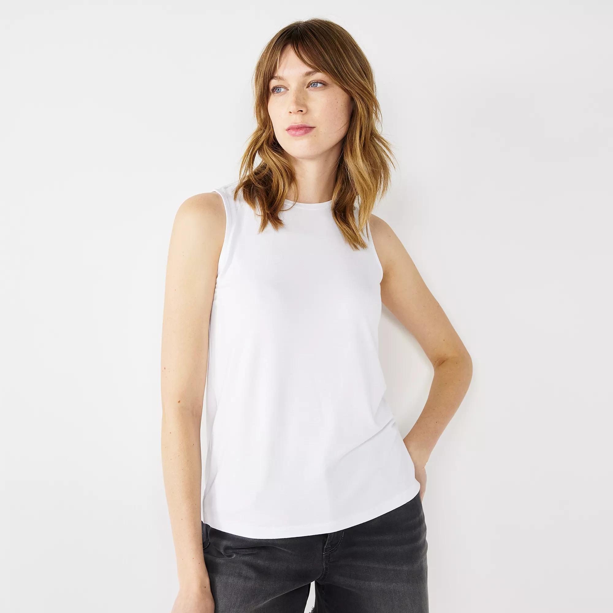 Petite Nine West Essential High Neck Tank Top, Women's,  Product Image