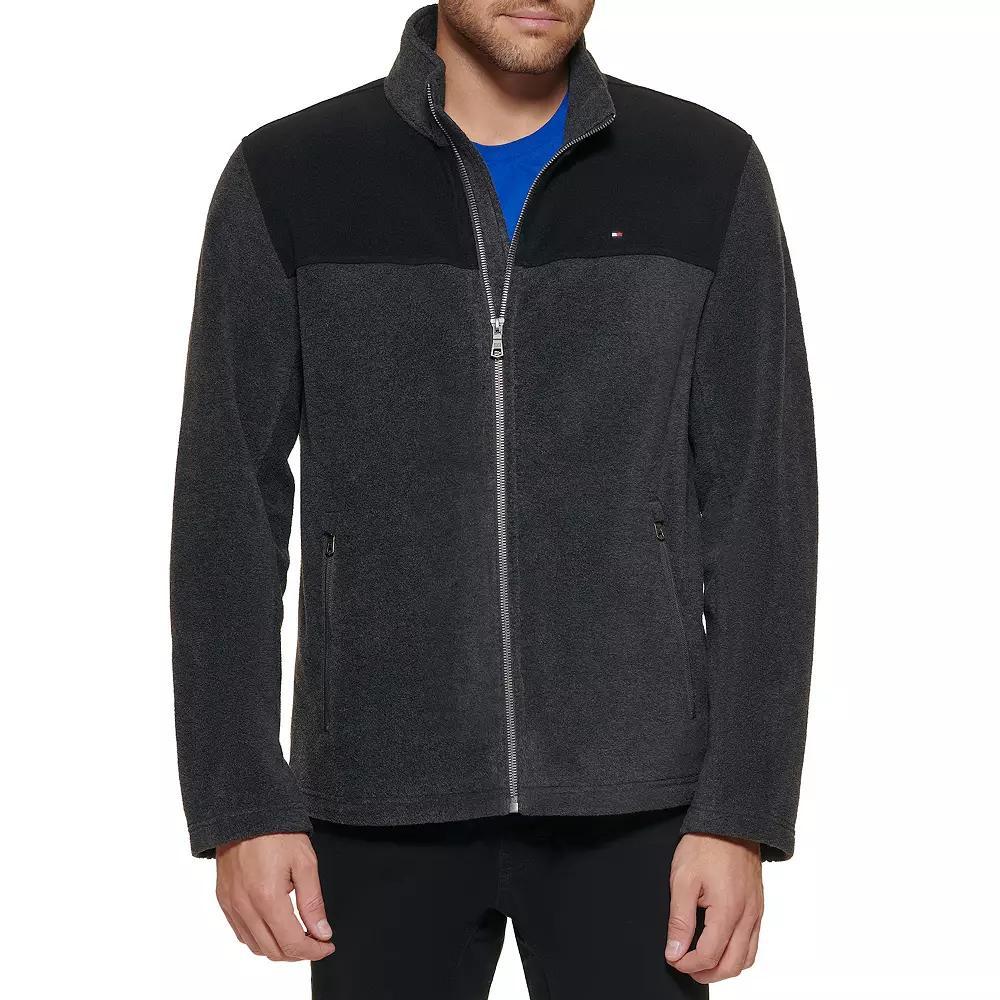 Big & Tall Tommy Hilfiger Fleece Jacket with Stand Collar, Men's,  Product Image