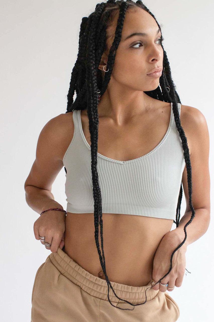 Dove Ribbed Seamless Bralette Product Image
