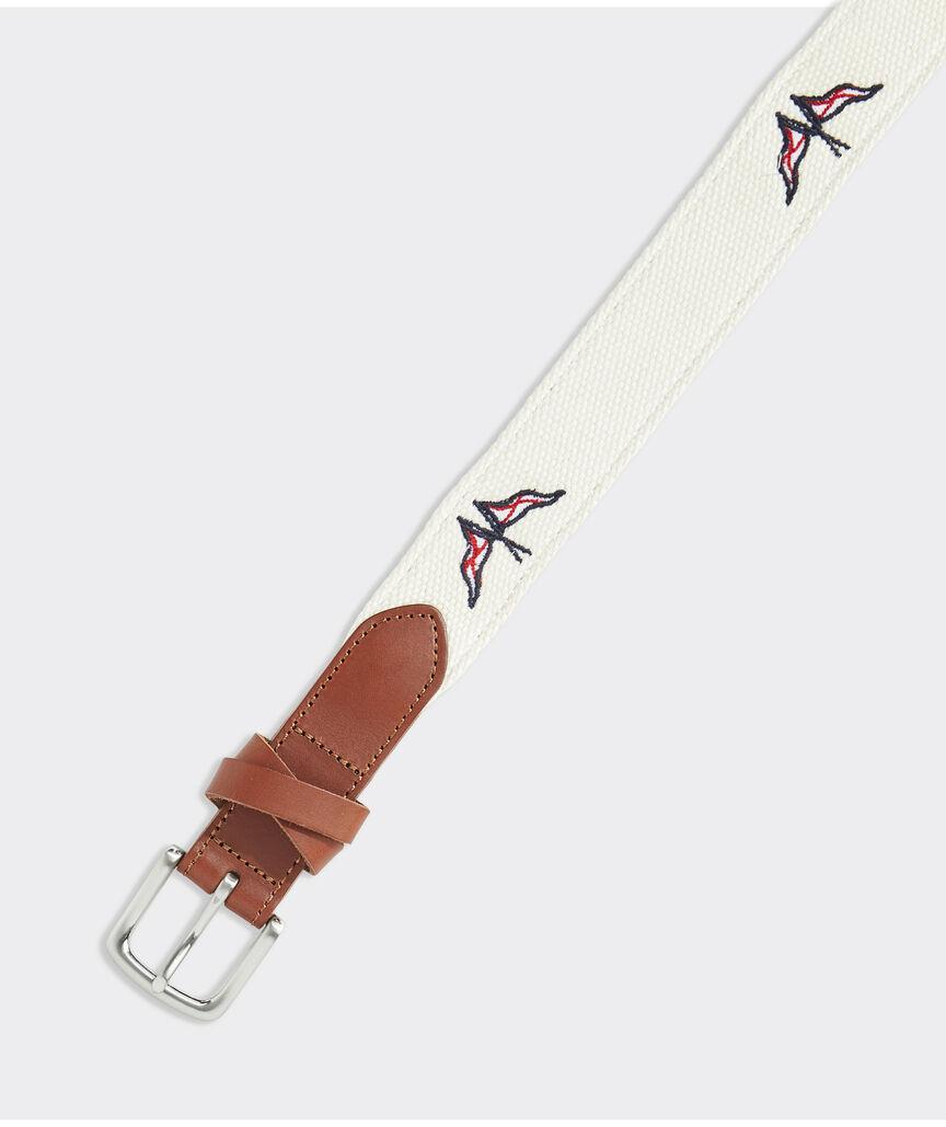 Flags Embroidered Canvas Club Belt Product Image