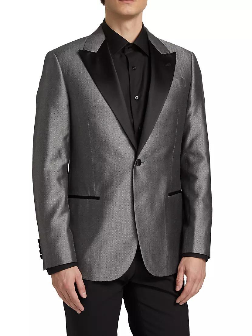 Wool-Blend One-Button Dinner Jacket Product Image