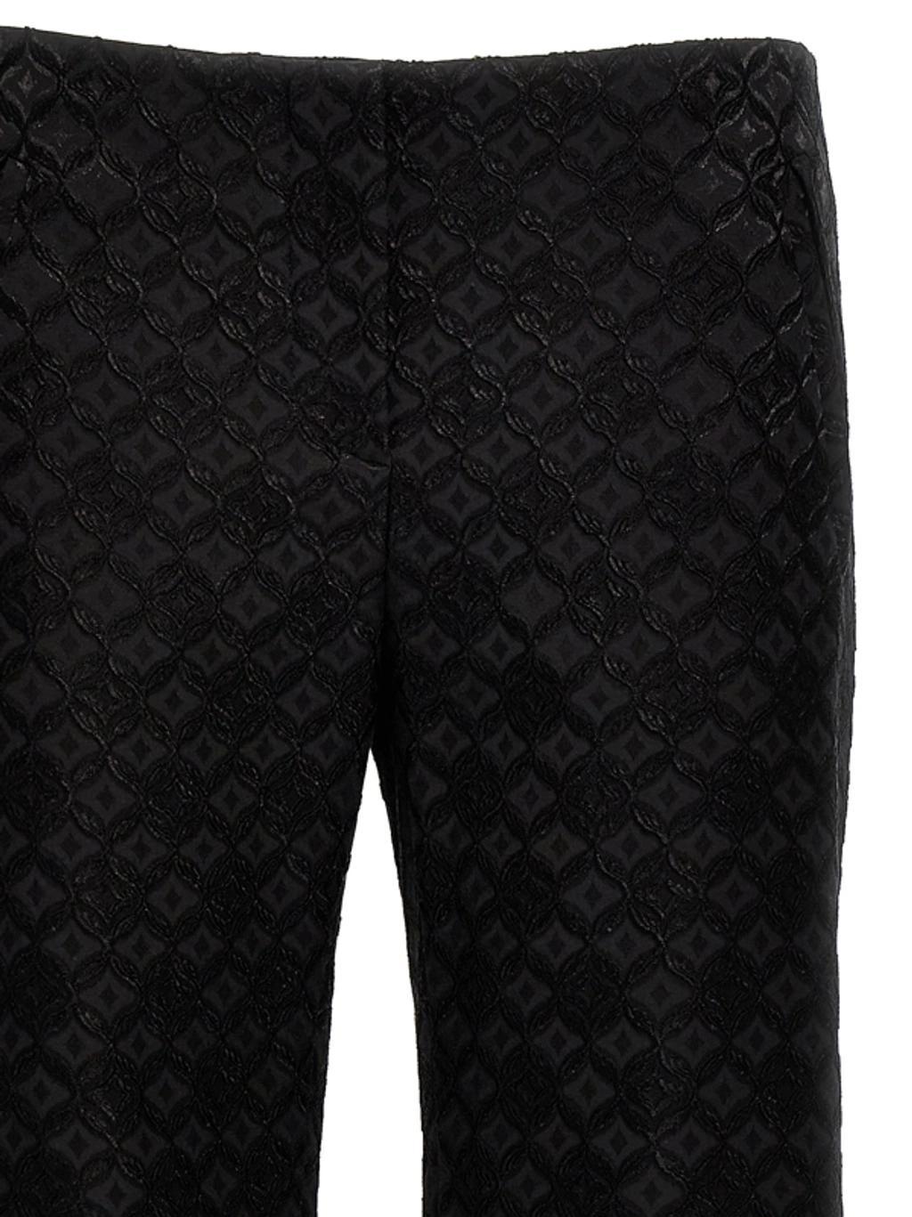 ALBERTA FERRETTI Damask Fabric Pants In Black Product Image