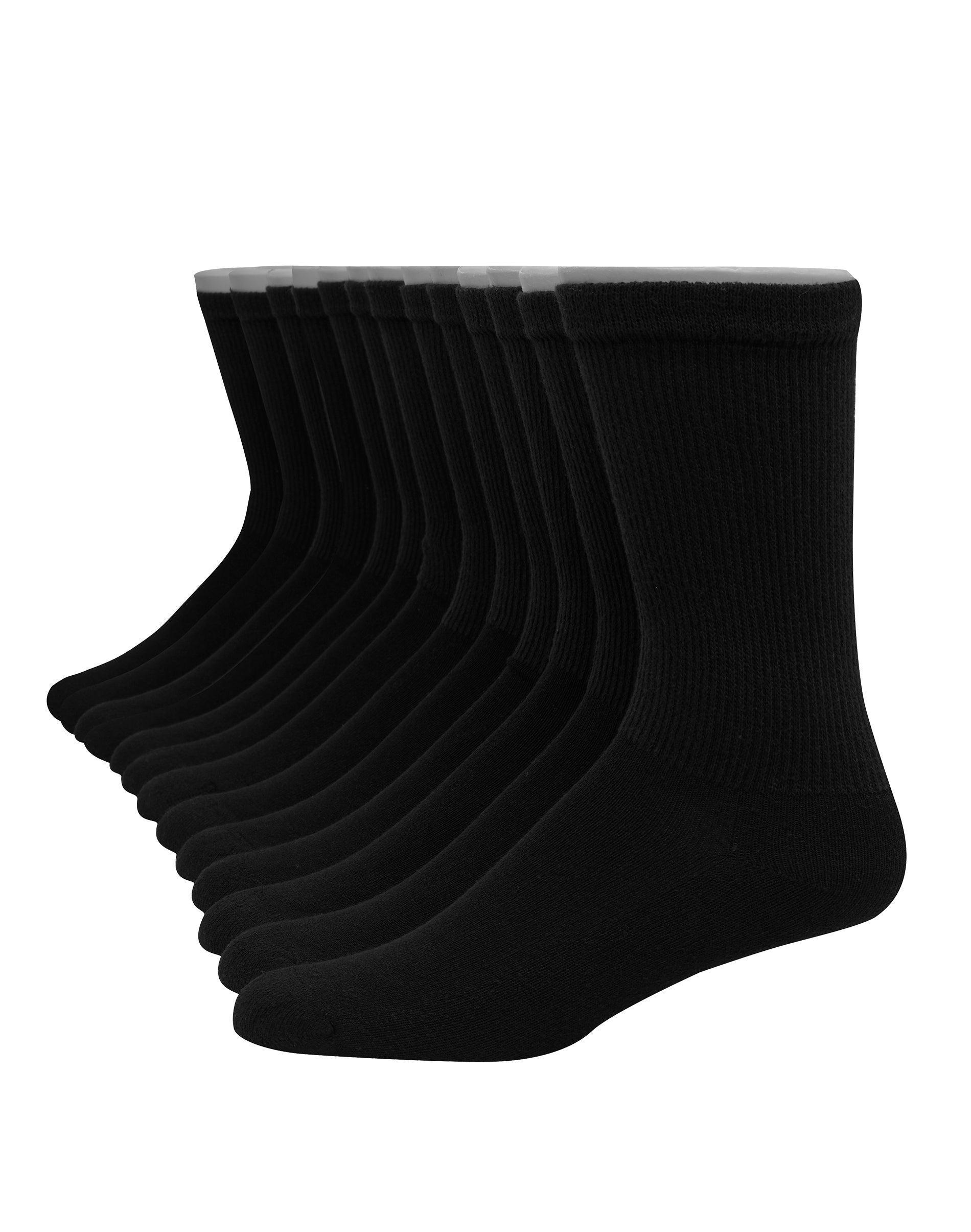 Hanes Ultimate Mens Crew Socks, 12-Pairs White 6-12 Product Image