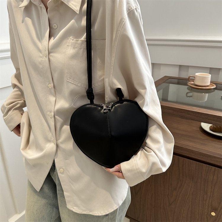 Lior Solid Color Heart Shape Shoulder Bag Product Image