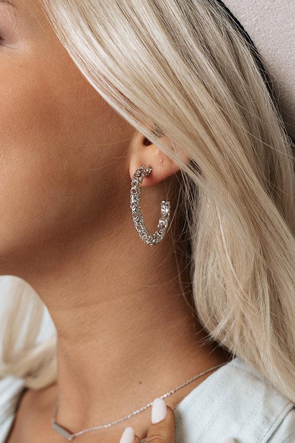 Kendra Scott Maggie Small Hoop Earrings in Silver Filigree Product Image